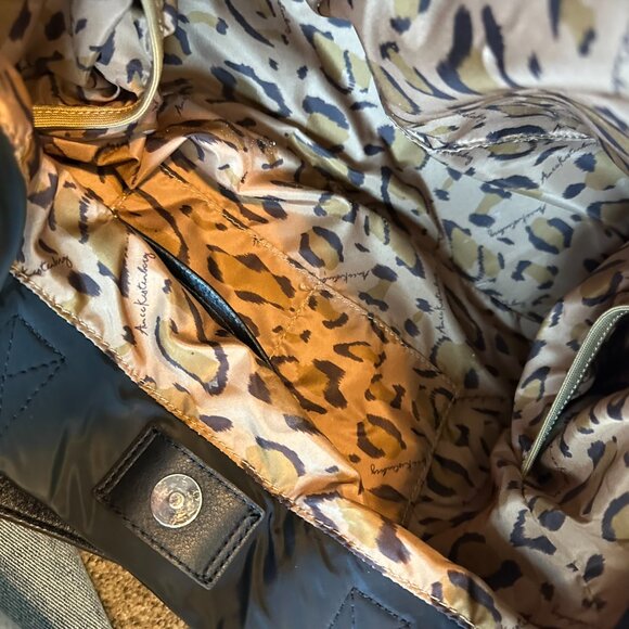 Aimee Kestenburg Lighten Up Convertible Tote Purse Shoulder Bag Lg Nylon Leather - Picture 14 of 15